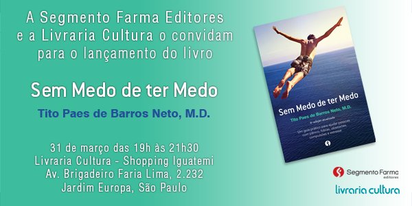 Tito Paes de Barros convida para o lançamento do seu novo livro